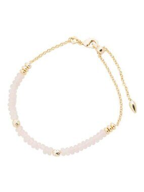 KENDRA SCOTT Gold Rose Quartz Deliah Chain Bracelet